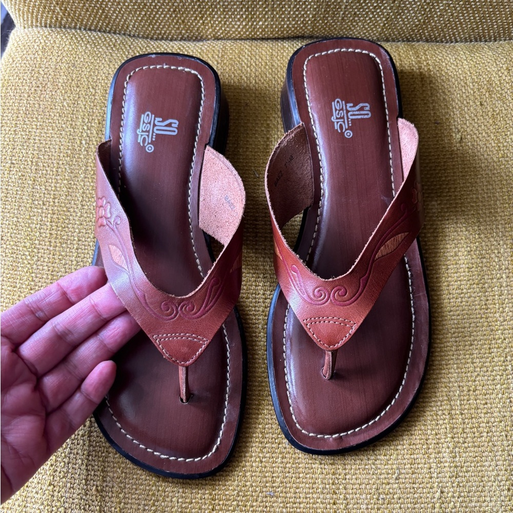 So GSJC Y2K Brown Sandals